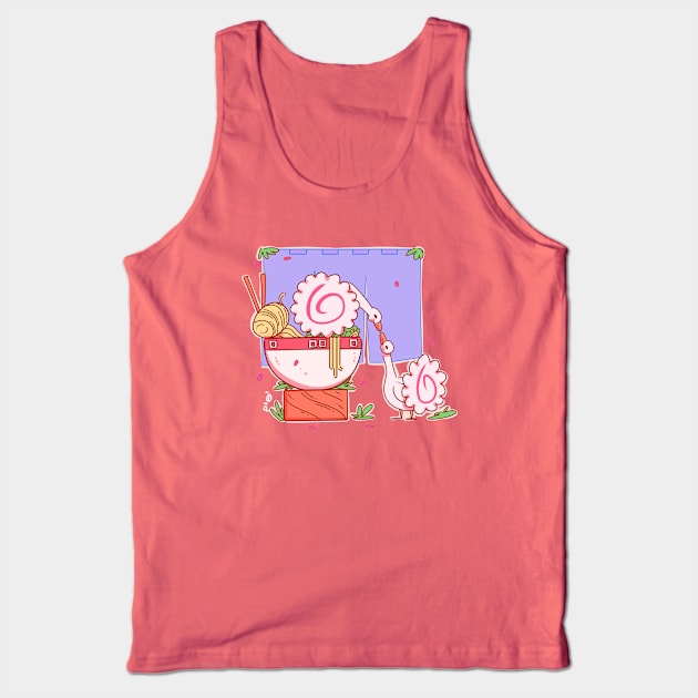 Geese enjoying some noodles Tank Top by PIOI